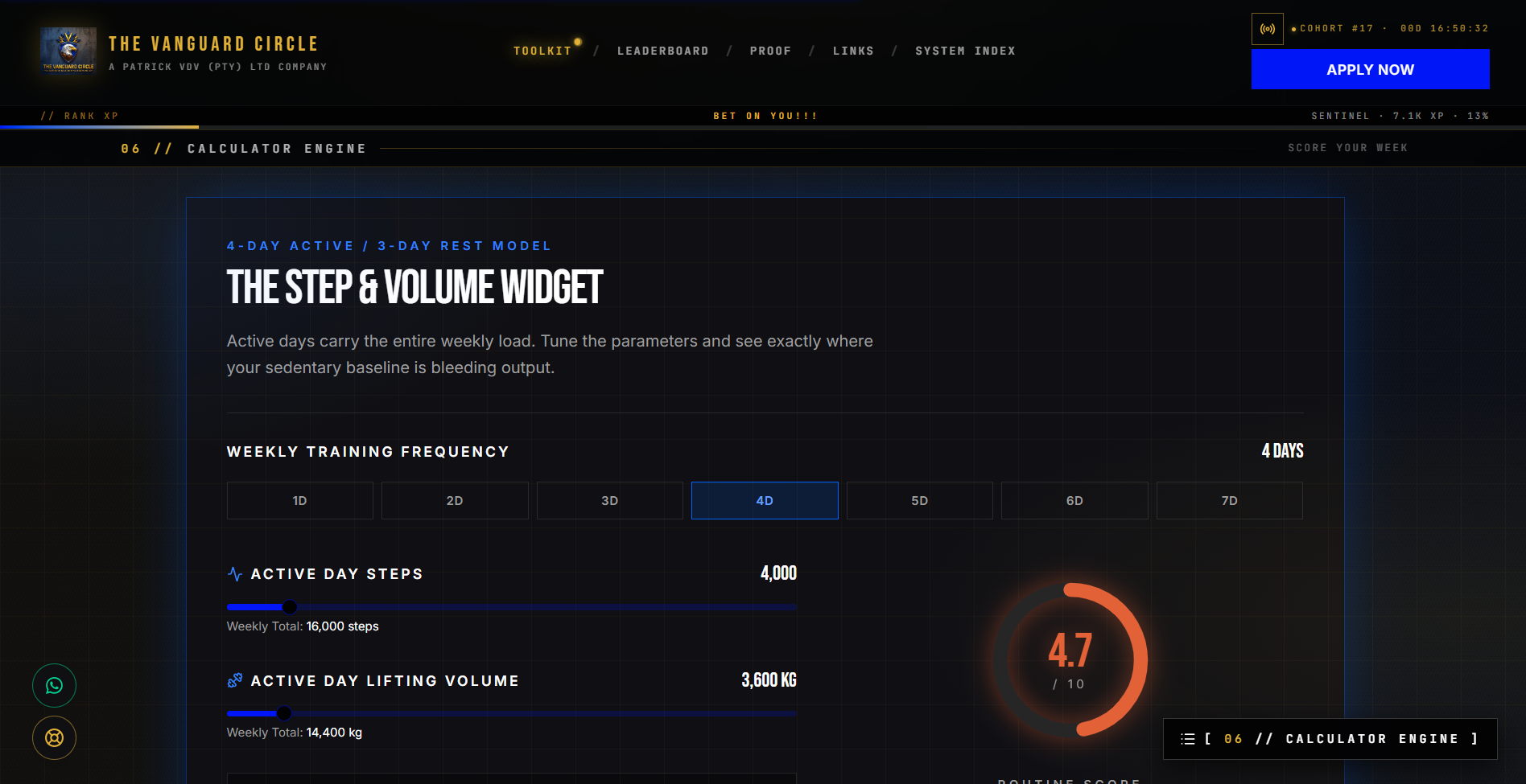Screenshot of the live Vanguard — Toolkit website built by VDV Digital